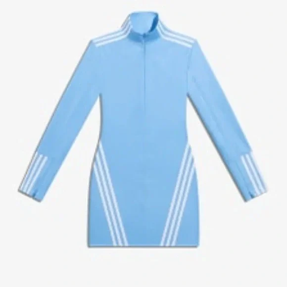 NWT IVY Park x adidas Full Zip Latex Baby Blue Dress 1X